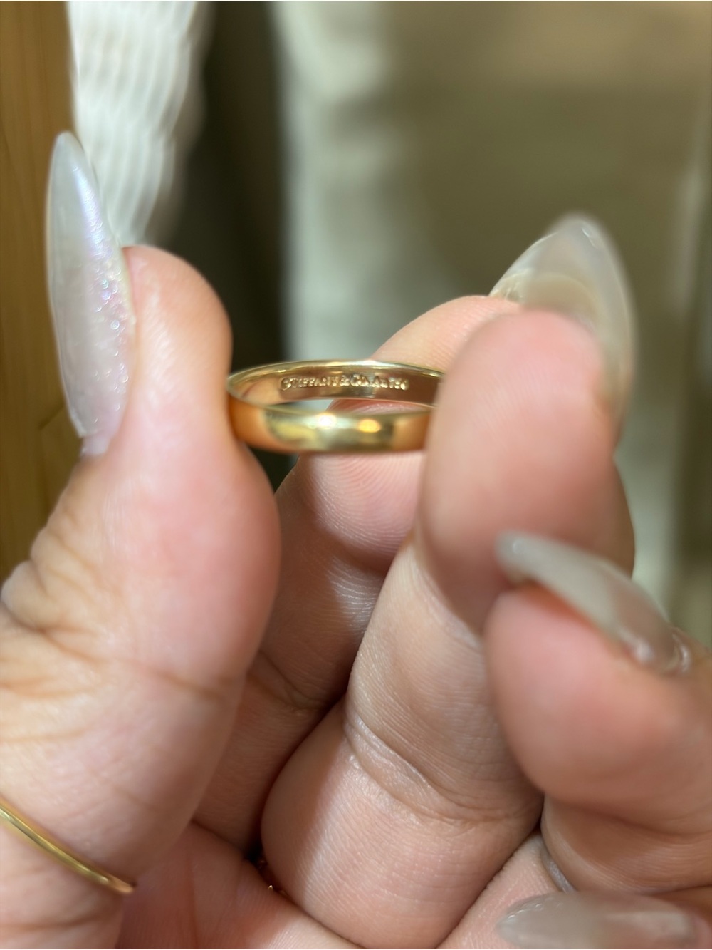 Tiffanys & Co Gold Forever Band - Size 6 - Picture 3 of 4